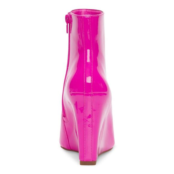 INC Womens Pink Comfort Hidden Heel Azah Pointed Toe Wedge Zip-Up Booties 7 M - Picture 3 of 4